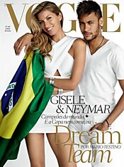 Жизель Бундхен и Неймар на обложке Vogue Бразилия