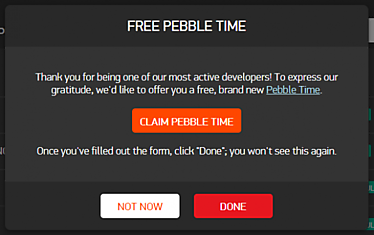 Бесплатные Pebble Time для разработчиков