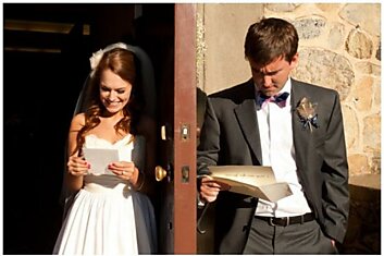 Любовное письмо в день свадьбы и реакция молодоженов
