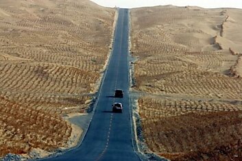 Шоссе Тарим - самое длинное шоссе в пустыне