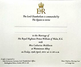 Королева разослала приглашения на свадьбу принца Уильяма и Кейт Миддлтон