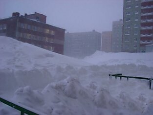 Снегопад в Норильске (44 фото)