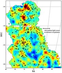 Астрономы сделали первую из серии карт распределения тёмной материи во Вселенной