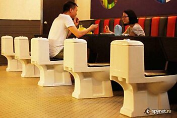 Туалетный ресторан в Китае (10 фото)