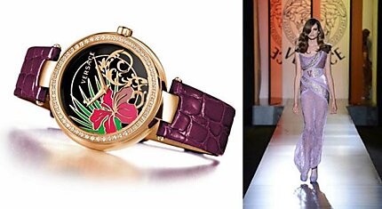 Старинная техника эмалевого циферблата наручные часы от Versace