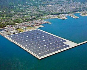 Япония строит крупнейшую в мире солнечную электростанцию на воде