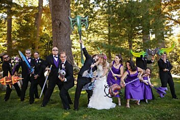 Свадебная церемония в стиле популярной онлайновой игры World of Warcraft.