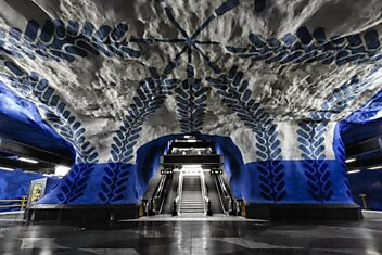 Станция метро в шведском Скокгольме