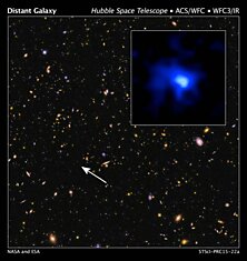 Телескоп Хаббл обнаружил самую удаленную из ранее известных галактик