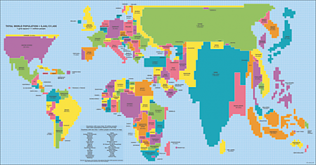 Перерисованная карта мира