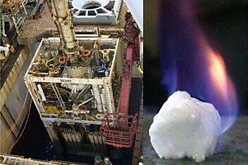 Японцам удалось извлечь газ из гидрата метана (3 фото)