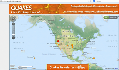 Землетрясения в штате Невада