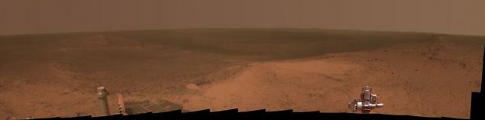 Новая панорама от марсохода Opportunity в честь своего 11-летнего пребывания на Марсе