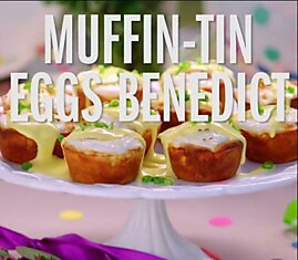 Кекс-Тин яйца Бенедикт. Muffin-Tin Eggs Benedict