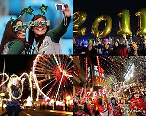 Празднование Нового 2011 года во всем мире (35 фото)