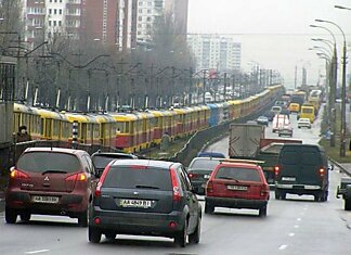 Пробка трамваев в Киеве. Дальше еще фото