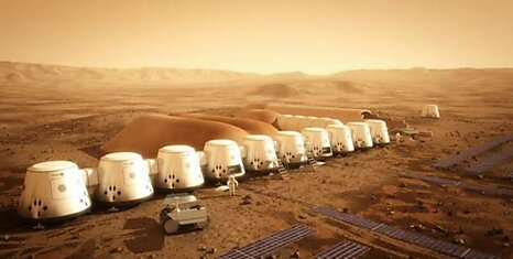 Человеческая колония на Марсе в будущем