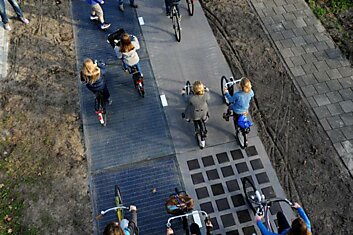 Велосипедная дорожка из солнечных панелей длиной 70 метров за полгода может обеспечить электричеством дом на целый год