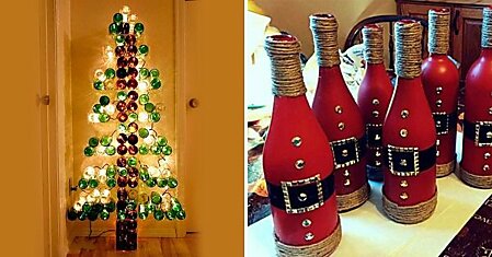 Впечатляющие новогодние и рождественские украшения из бутылок! 26 идей.