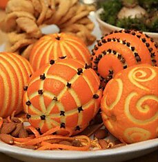 Помандер - новогодний апельсин с гвоздикой