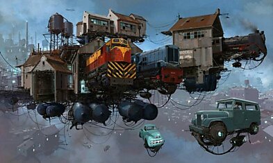 Смесь ретро и футуризма в потрясающих рисунках художника Alejandro Burdisio