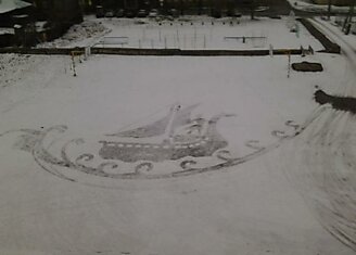 Рисунки на снегу