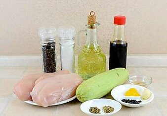 Идеальное сочетание: мясо и овощи. Куриный шашлык с кабачками.