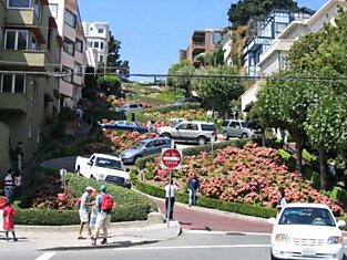 Роскошный Lombard Street в Сан-Франциско