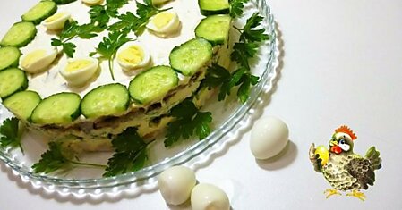 Рецепт весеннего салата с огурцами