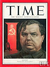 Обложки американского журнала "Тайм" на которых любовно изображены советские лидеры