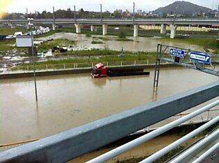 Наводнение на Олимпийских объектах в Сочи из-за дождя