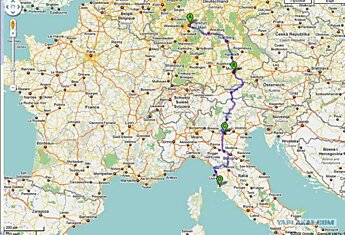 Италия - поездка на автомобиле туда и обратно