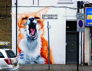 Животные на улицах Лондона в стрит-арте
