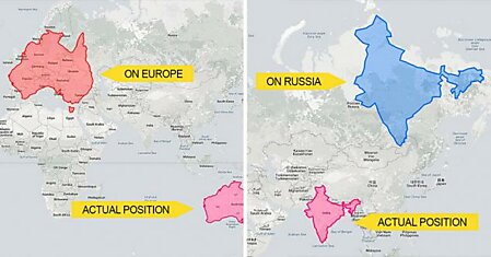 12 уникальных карт, по которым легко понять настоящие размеры стран мира