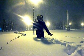 Киев парализован небывалым количеством снега