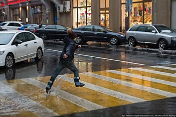 Первый снег в Москве