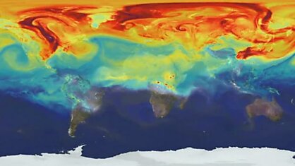Как углекислый газ распространяется в атмосфере Земли (видео)