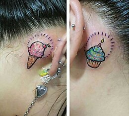 Дурацкие татуировки на ушах (13 фото)