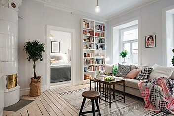 Белый цвет— изюминка шведского стиля в дизайне интерьера