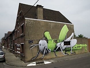 Зеленый стрит-арт Ludo поглощает Европу