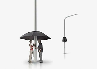 Lampbrella: стационарный зонт-фонарь на городских улицах