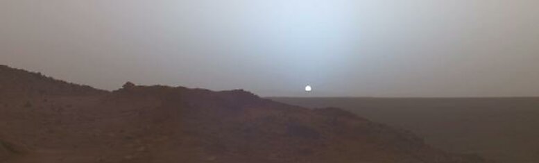Закат на Марсе — как это выглядит?