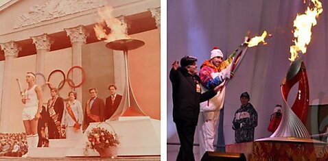 История олимпийского факела (66 фотографий)