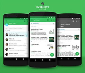 Evernote для Android взял на вооружение Material Design от Google