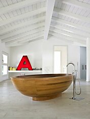 Деревянные ванны - прекрасный элемент экодизайна