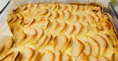 Рецепт пирога с творогом и яблоками