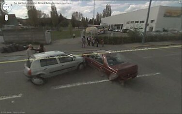 Снимки аварий с камер Google Street View