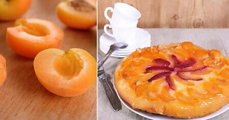 Пирог со свежими абрикосами