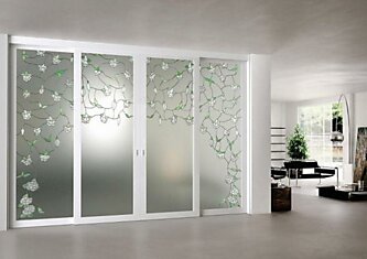 Дизайнерские стеклянные эко-двери