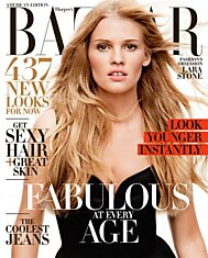 Лара Стоун на обложке апрельского Harper’s Bazaar